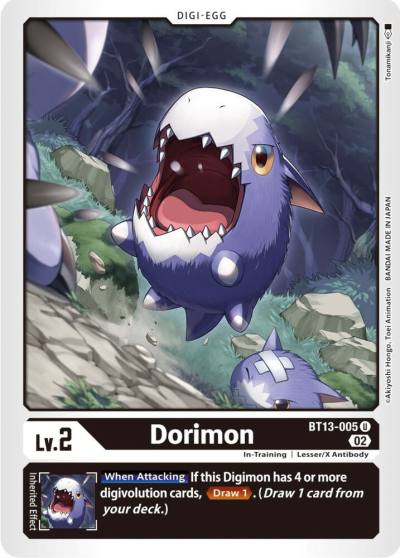 Dorimon BT13-005 U Versus Royal Knights Digimon card