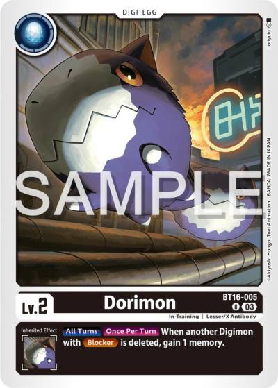 Dorimon BT16-005 U Beginning Observer Digimon card