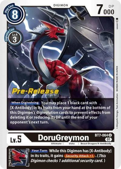 DoruGreymon BT7-064 U Next Adventure Pre-Release Cards Digimon card
