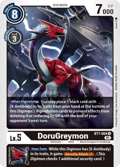 DoruGreymon BT7-064 U Next Adventure Digimon card