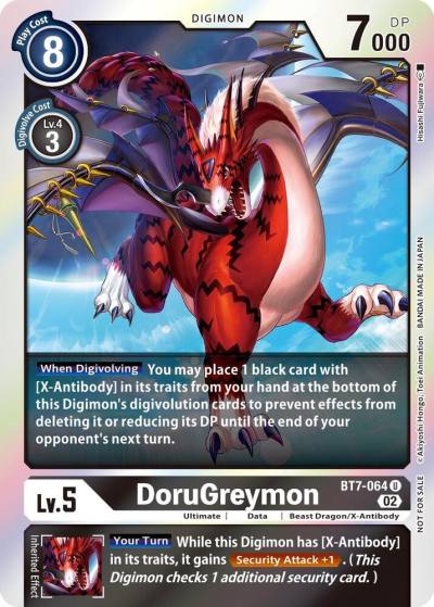DoruGreymon Official Tournament Pack Vol 6 BT7-064 U Next Adventure Digimon card