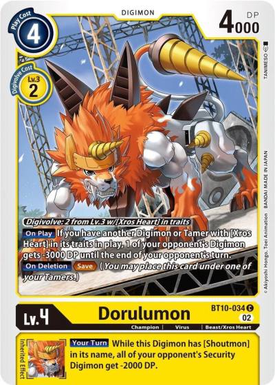 Dorulumon BT10-034 C Xros Encounter Digimon card
