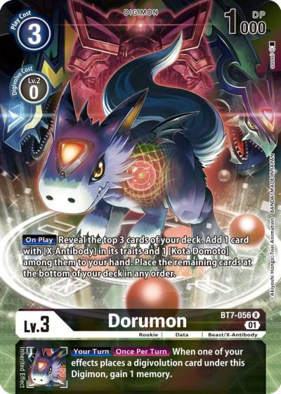 Dorumon Alternate Art BT7-056 R Next Adventure Digimon card