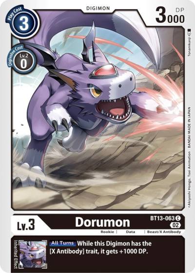Dorumon BT13-063 C Versus Royal Knights Digimon card