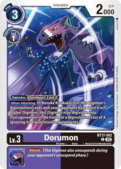 Dorumon BT17-062 C Secret Crisis Digimon card