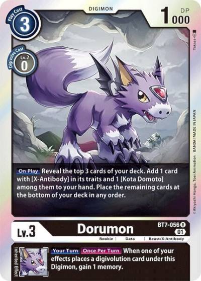 Dorumon BT7-056 R Next Adventure Digimon card