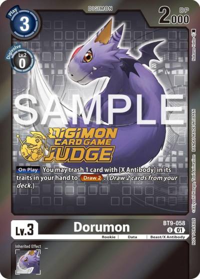 Dorumon Judge Pack 5 BT9-058 U X Record Digimon card