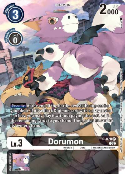Dorumon Official Tournament Pack Vol10 P-070 P Digimon Promotion Cards Digimon card