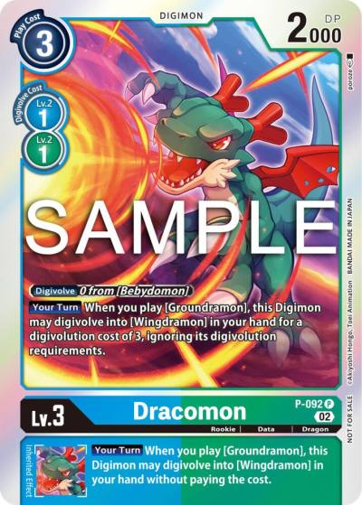 Dracomon 3rd Anniversary Update Pack P-092 P Digimon Promotion Cards Digimon card