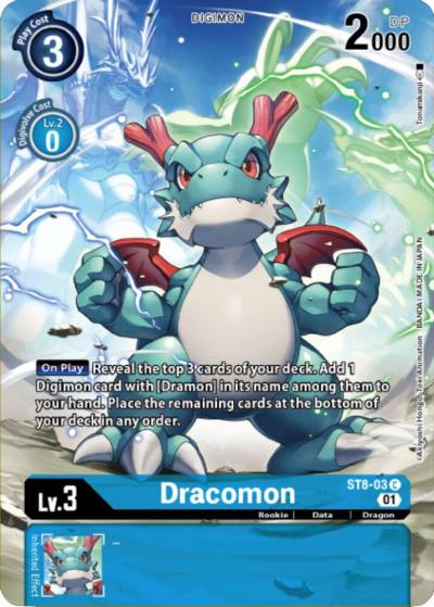 Dracomon Digimon Royal Knights Card Set ST8-03 C Starter Deck 08: Ulforce Veedramon Digimon card