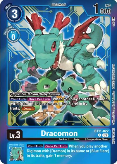 Dracomon Event Pack 5 BT11-022 U Dimensional Phase Digimon card