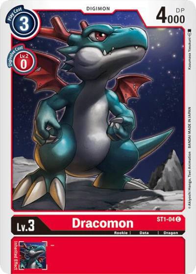 Dracomon ST1-04 C Starter Deck 01: Gaia Red Digimon card
