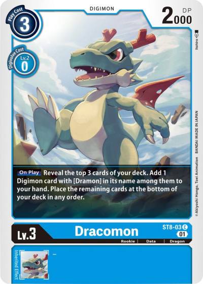 Dracomon ST8-03 C Starter Deck 08: Ulforce Veedramon Digimon card