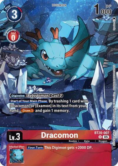 Dracomon Versus Monsters Legend Pack 2025 BT20-007 R Versus Monsters Digimon card