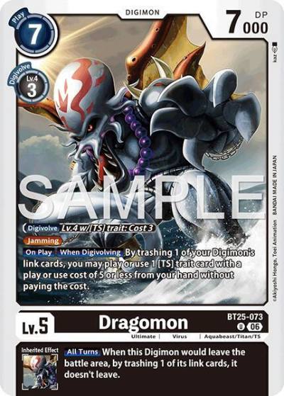 Dragomon BT25-073 U Dual Revolution Digimon card