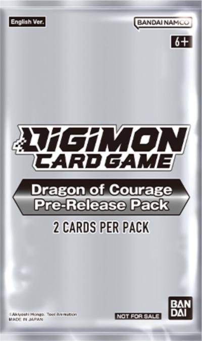 Dragon of Courage Pre Release Pack  Starter Deck 15: Dragon of Courage Pre-Release Cards Digimon card