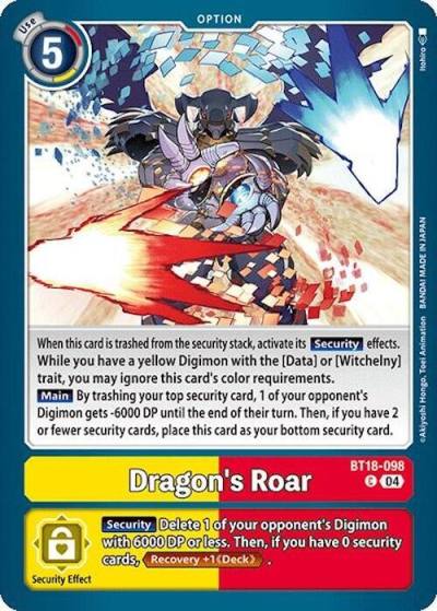 Dragons Roar BT18-098 C Release Special Booster 2.0 Digimon card
