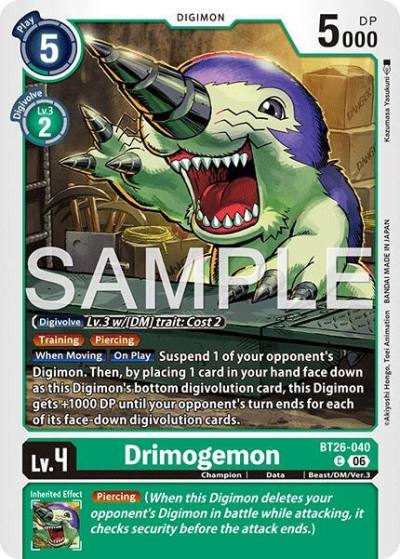 Drimogemon BT26-040 C Timeless Bonds Digimon card