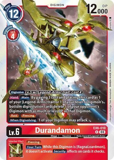 Durandamon EX6-010 R Infernal Ascension Digimon card