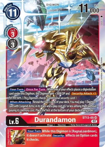 Durandamon ST13-05 SR Starter Deck 13: Ragnaloardmon Digimon card