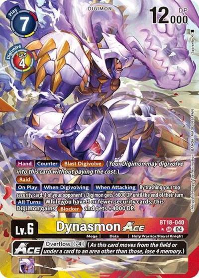 Dynasmon ACE Alternate Art BT18-040 SR Release Special Booster 2.0 Digimon card