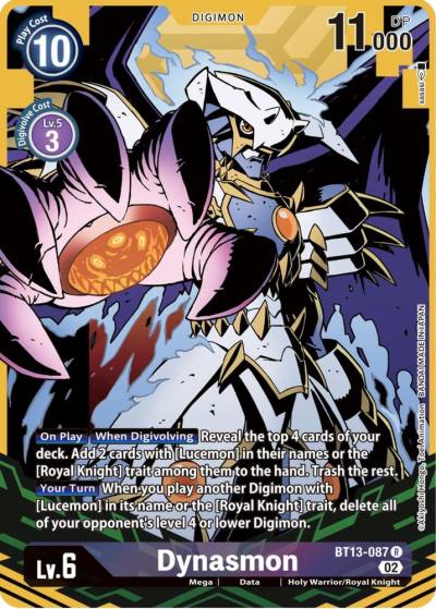 Dynasmon Alternate Art BT13-087 R Versus Royal Knights Digimon card