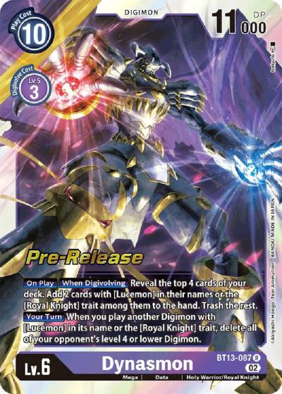 Dynasmon BT13-087 R Versus Royal Knights Pre-Release Cards Digimon card