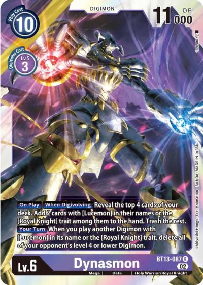 Dynasmon BT13-087 R Versus Royal Knights Digimon card