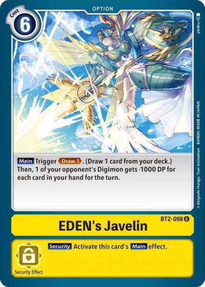 EDENs Javelin BT2-098 U Release Special Booster 1.5 Digimon card