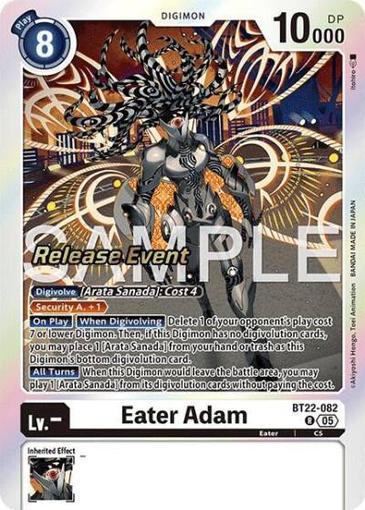 Eater Adam BT22-082 R Cyber Eden Release Event Cards Digimon card