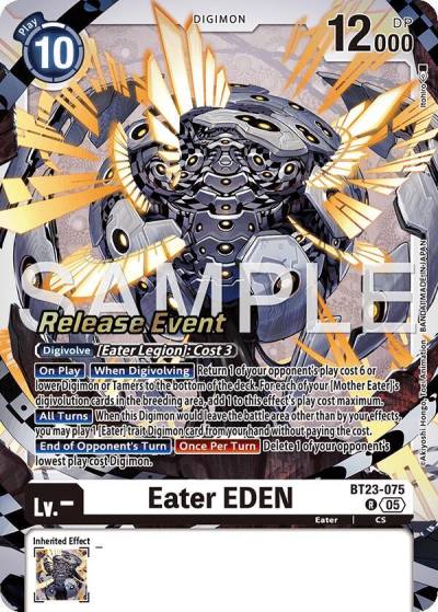 Eater EDEN BT23-075 R Hackers' Slumber Release Event Cards Digimon card