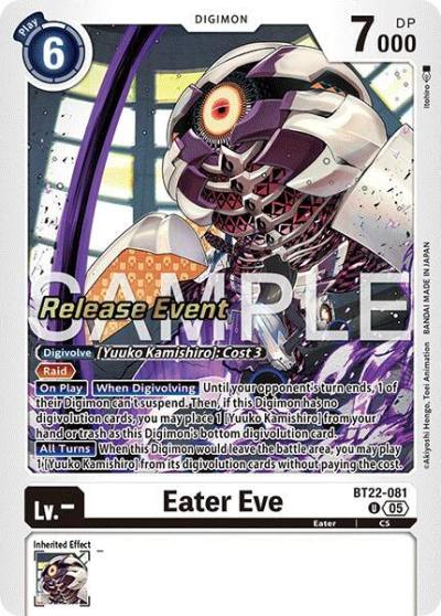 Eater Eve BT22-081 U Cyber Eden Release Event Cards Digimon card