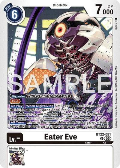 Eater Eve BT22-081 U Cyber Eden Digimon card