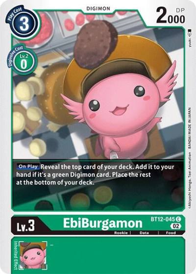 EbiBurgamon BT12-045 C Across Time Digimon card