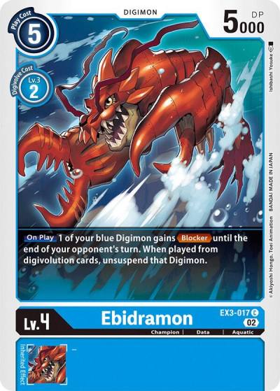 Ebidramon EX3-017 C Draconic Roar Digimon card