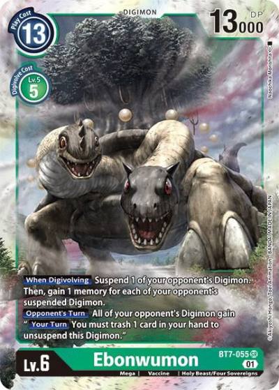 Ebonwumon BT7-055 SR Next Adventure Digimon card
