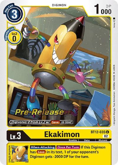 Ekakimon BT12-035 U Across Time Pre-Release Cards Digimon card