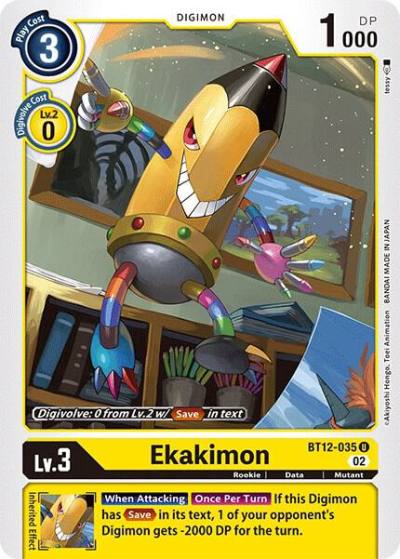 Ekakimon BT12-035 U Across Time Digimon card