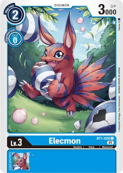 Elecmon Alternate Art BT1-028 C Starter Deck 08: Ulforce Veedramon Digimon card