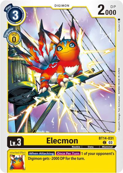 Elecmon BT14-031 C Blast Ace Digimon card