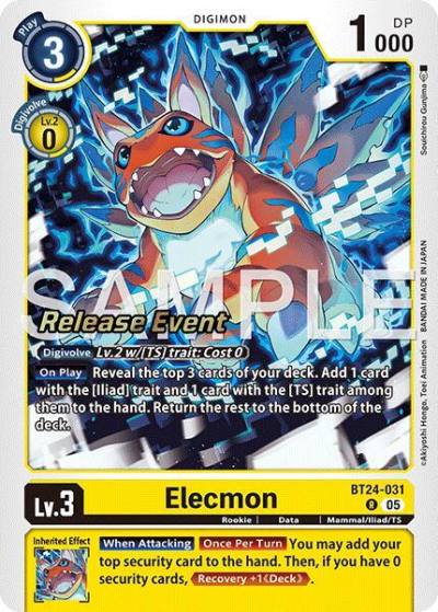 Elecmon BT24-031 R Time Stranger Release Event Cards Digimon card