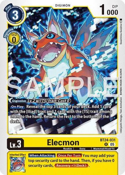 Elecmon BT24-031 R Time Stranger Digimon card