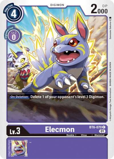 Elecmon BT6-070 C Double Diamond Digimon card