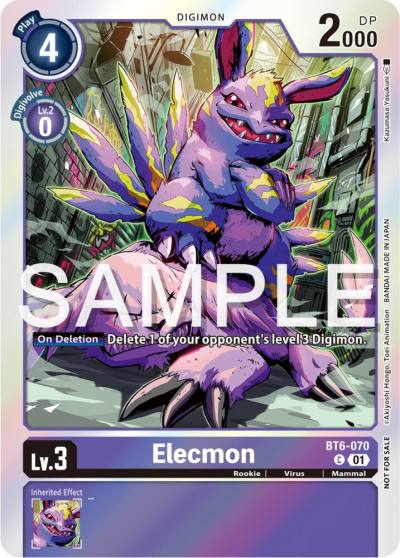 Elecmon Official Tournament Pack Vol12 BT6-070 C Double Diamond Digimon card
