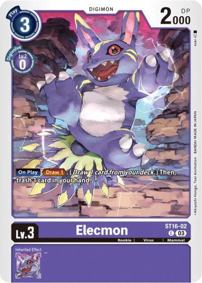 Elecmon ST16-02 C Starter Deck 16: Wolf of Friendship Digimon card