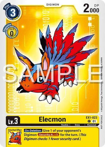 Elecmon Time Stranger Demo Deck EX1-023 C Digimon Demo Deck Exclusive Cards Digimon card
