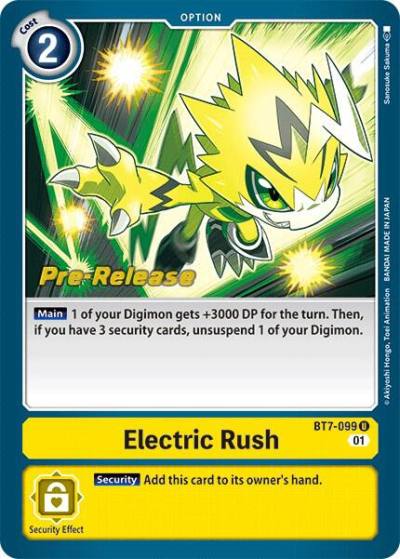 Electric Rush BT7-099 U Next Adventure Pre-Release Cards Digimon card