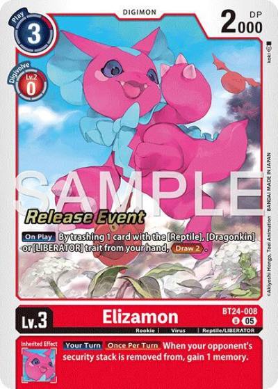 Elizamon BT24-008 C Time Stranger Release Event Cards Digimon card