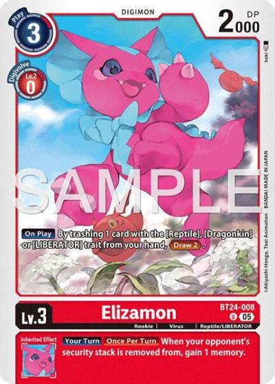 Elizamon BT24-008 C Time Stranger Digimon card