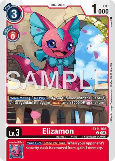 Elizamon EX11-008 C Dawn of Liberator Digimon card